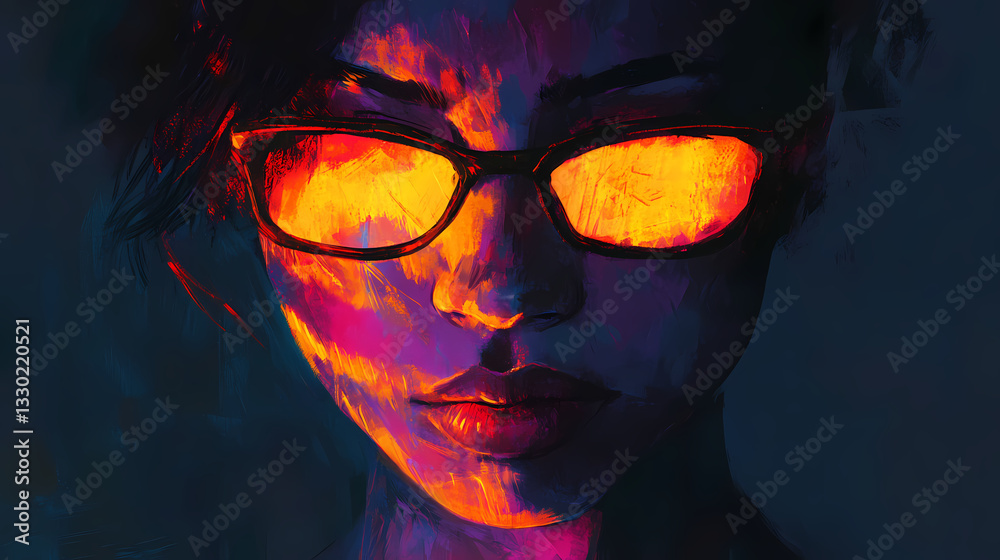 Hope dark. Chiaroscuro Glow. Illustration Hope dark. Chiaroscuro Glow. Illustration
