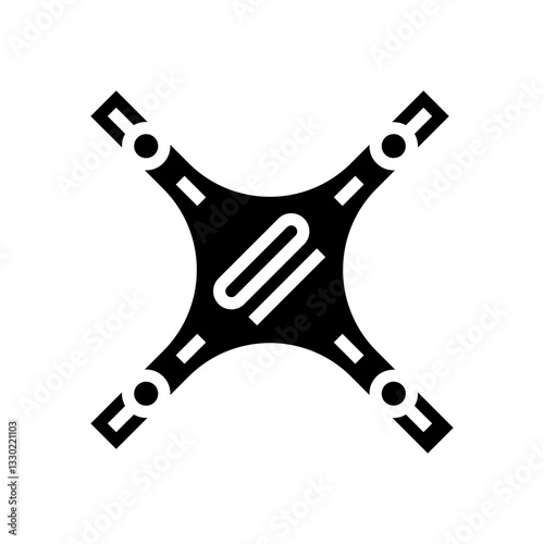 bracket positioning gauge orthodontist glyph icon vector illustration
