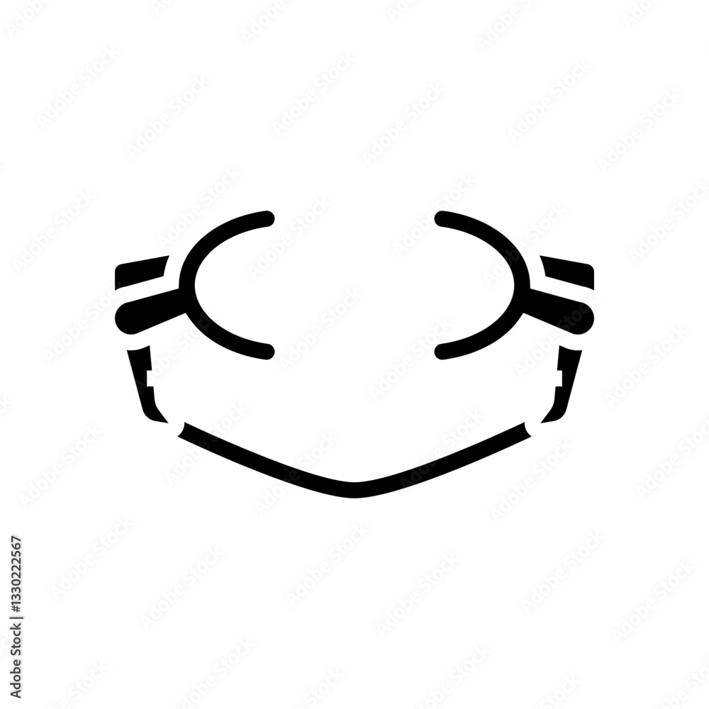 cheek retractor orthodontist glyph icon vector illustration cheek retractor orthodontist glyph icon vector illustration