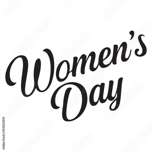 Women's Day Lettering Vector Illustration