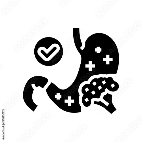 green leafy vegetable diarrhea glyph icon vector illustration