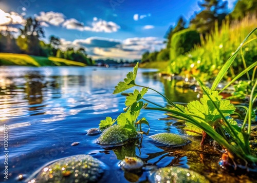 Macro Photography: Narva River Estonia - Close-up Details of Nature & Water