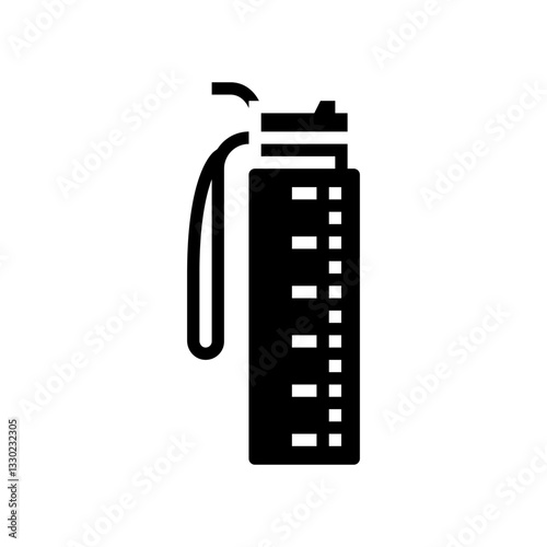 hydration water bottle diarrhea glyph icon vector illustration