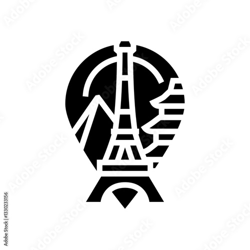 landmark geographical discoveries glyph icon vector illustration
