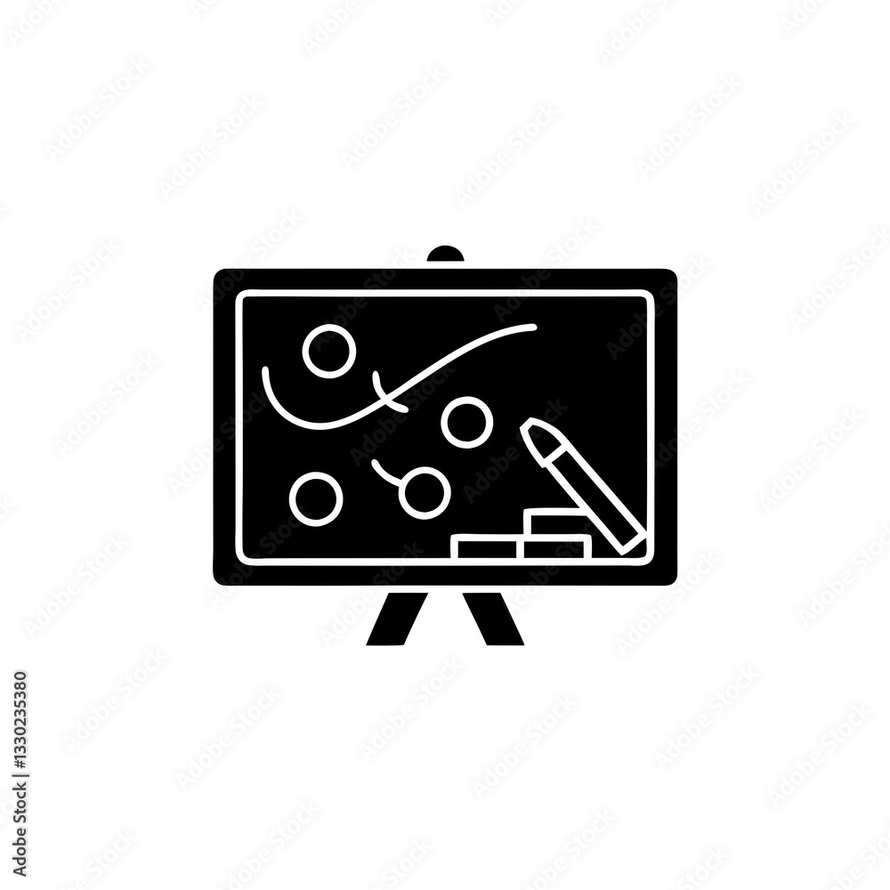 creative clean silhouette blackboard icon vector illustration creative clean silhouette blackboard icon vector illustration