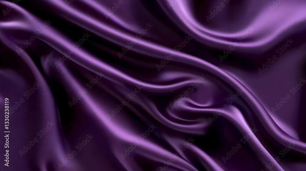 Obraz premium Purple silk fabric drapes, elegant texture