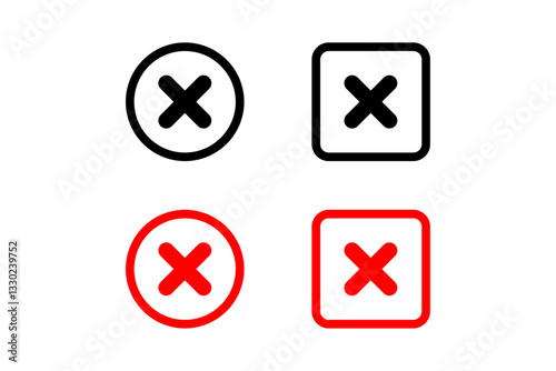Cross Mark Icons Cancel, Close, Delete, Error, Stop 