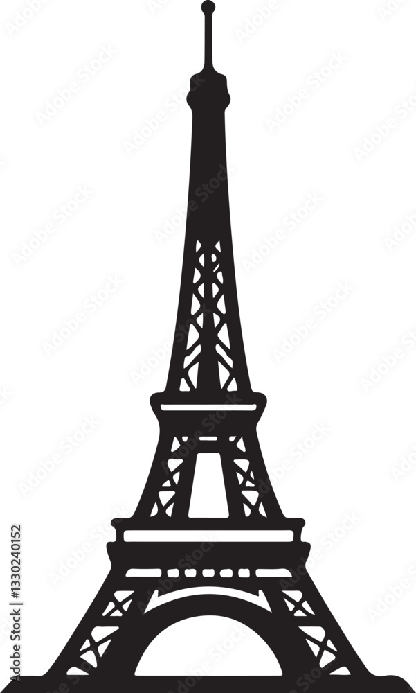 Fototapeta premium eiffel tower minimalist logo