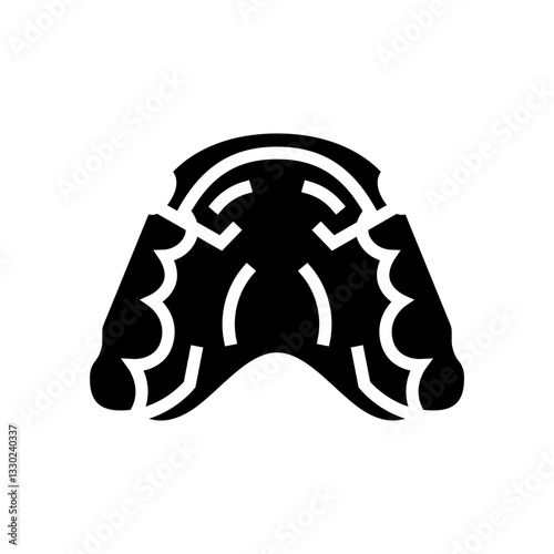 retainer orthodontist glyph icon vector illustration
