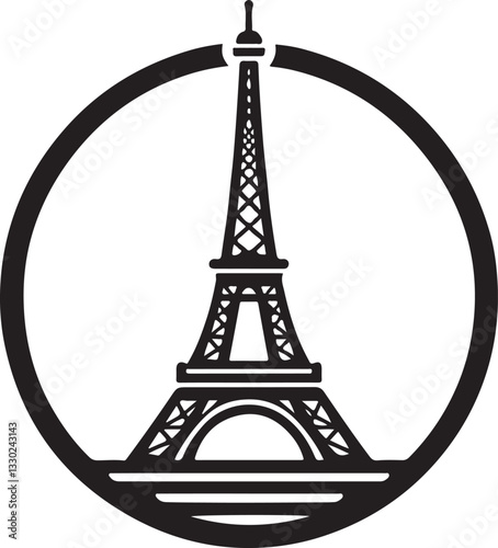eiffel tower minimalist logo