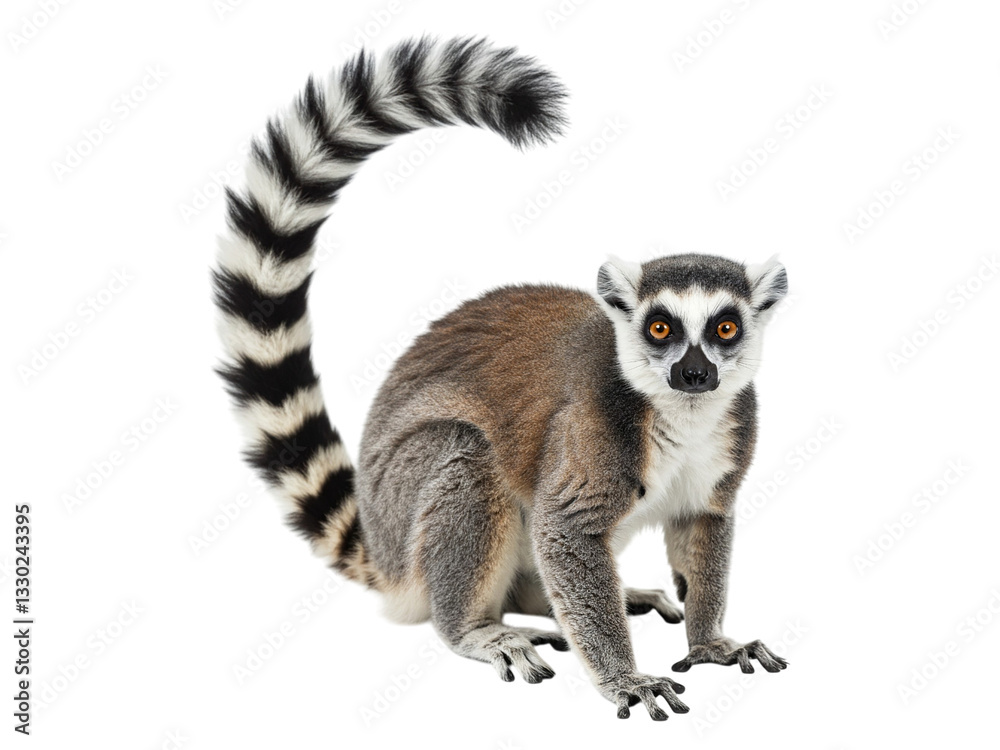 Obraz premium A Lemur isolated on a white background