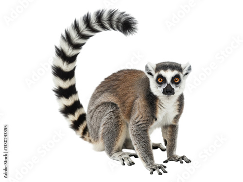 A Lemur isolated on a white background