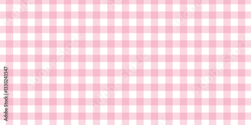 Pink and white checkered pattern. Checkered background for design