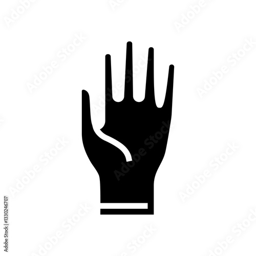 surgical gloves surgeon glyph icon vector illustration