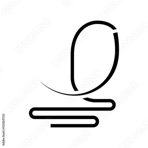 surgical needle thread surgeon glyph icon vector illustration
