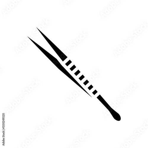 tissue forceps surgeon glyph icon vector illustration