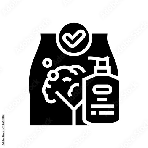 use an intimate wash for sensitive areas glyph icon vector illustration