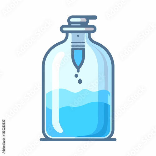 Stylish water purifier illustration, clean hydration concept
