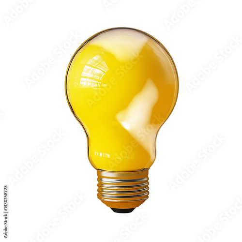 light bulb on white background Yellow light bulb on a yellow background