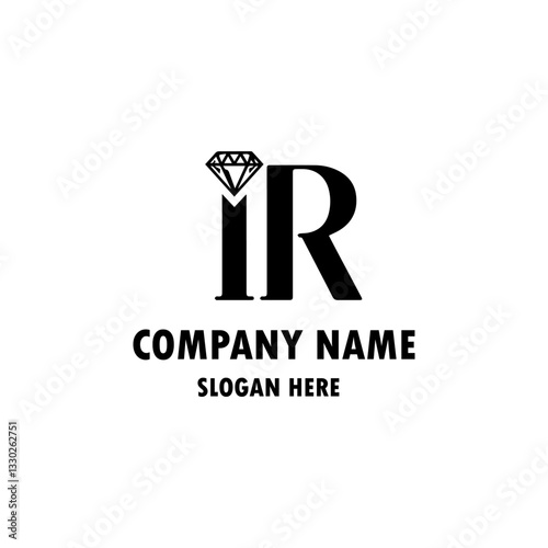 IR  creative minimalist letter logo.	