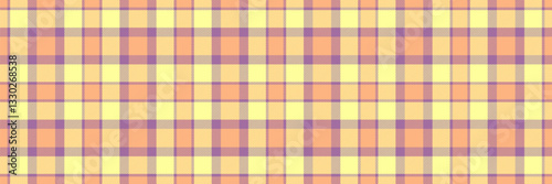 Empty texture textile fabric, handmade pattern background plaid. Paisley vector seamless check tartan in yellow and orange colors.