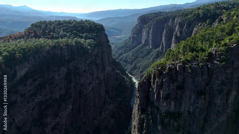Aerial view of a dramatic canyon landscape in Turkey Aerial view of a dramatic canyon landscape in Turkey
