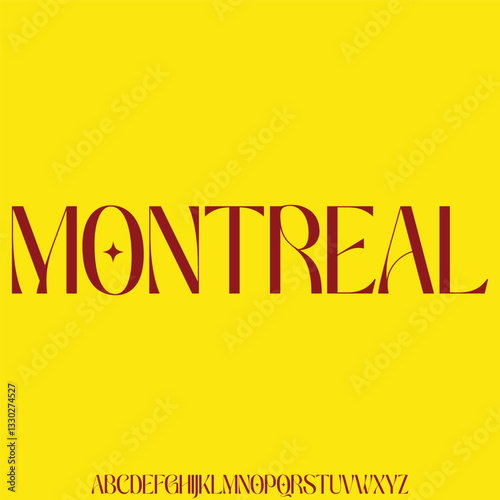 Modern condensed display font vector with ligature