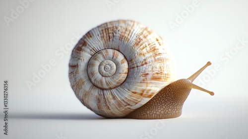 A single snail clipart nature element spiral shell sea