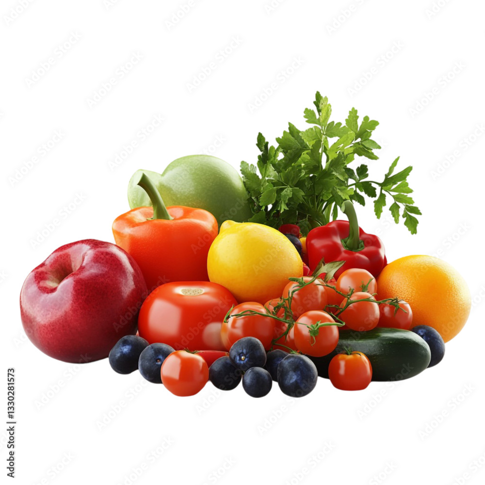 Vibrant healthy fruits and vegetables a colorful bounty of freshness Vibrant healthy fruits and vegetables a colorful bounty of freshness