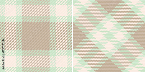 Textile seamless tartan of vector texture check with a pattern plaid background fabric. Set in popular colors. Decorative napkins for dinner parties.