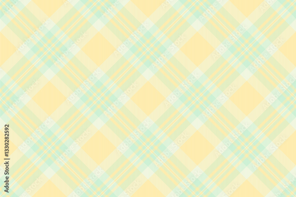 Soft pastel yellow and mint green plaid pattern.  Ideal for textile design, backgrounds, packaging, or website design.