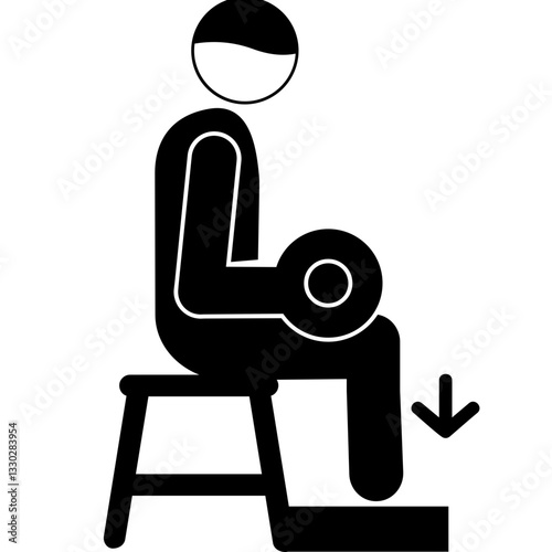 Dumbell Seated Calf Raise Icon