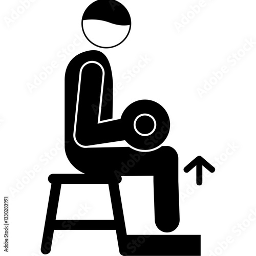 Dumbell Seated Calf Raise Icon