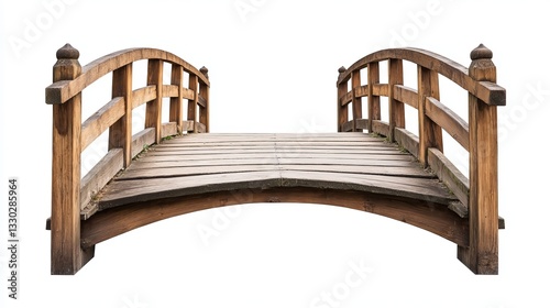 Wallpaper Mural Wooden Bridge Across Canal Isolated with Clipping Path
 Torontodigital.ca