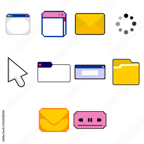 windows ui widget element illustration