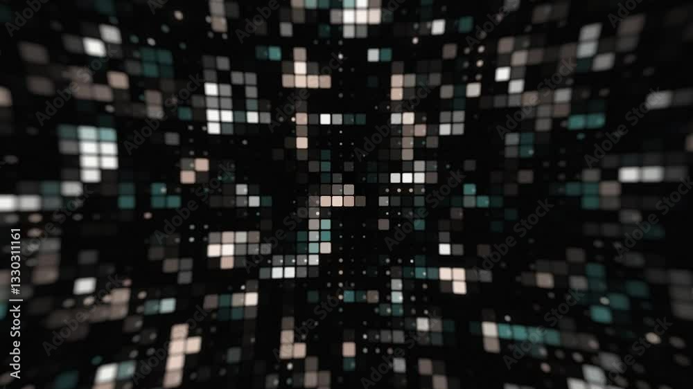 Hi tech lights color square elements flickering dots seamless loop digital halftone texture abstract Digital small circles little dots screen technology cloud computing ai grid. Artistic circuit data Hi tech lights color square elements flickering dots seamless loop digital halftone texture abstract Digital small circles little dots screen technology cloud computing ai grid. Artistic circuit data