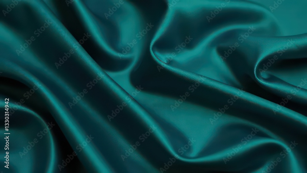 Obraz premium Dark emerald purple silk satin fabric backdrop