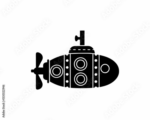 creative silhouette Submarine Icon victor illustration

