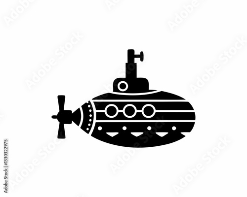 creative silhouette Submarine Icon victor illustration

