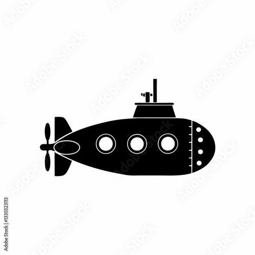 creative silhouette Submarine Icon victor illustration

