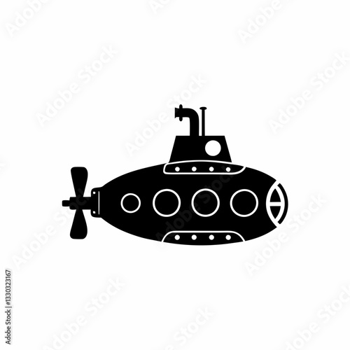 creative silhouette Submarine Icon victor illustration

