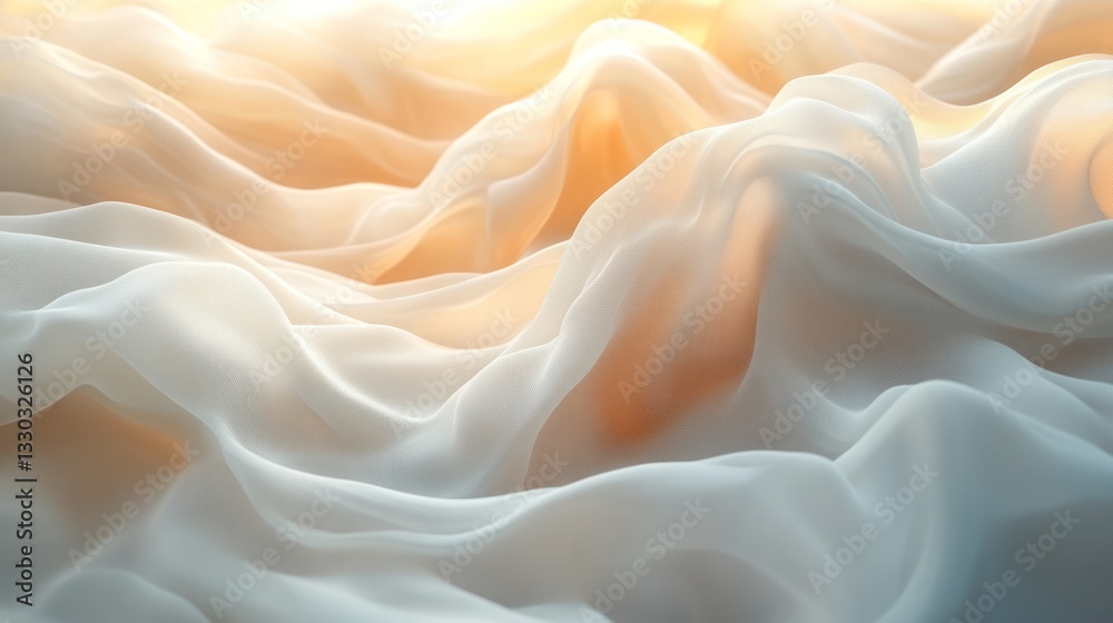 Fototapeta premium Soft Light on Legs and Feet under White Sheets