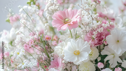 Beautiful arrangement of pink and white flowers showcasing nature's delicate beauty during springtime