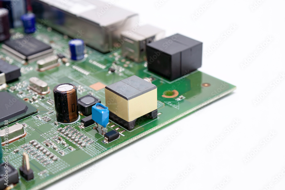 Close-up of an electronic circuit board with components
Close-up of an electronic circuit board with components