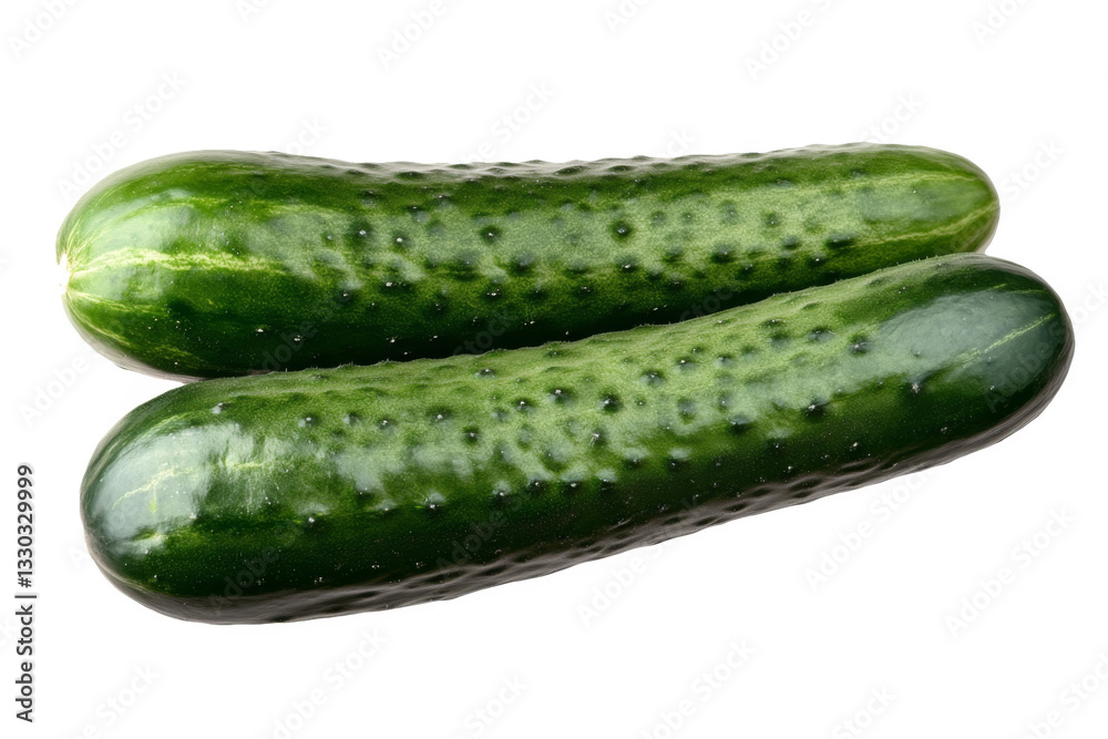 Close up of organic cucumber with bumps and deep green color Close up of organic cucumber with bumps and deep green color