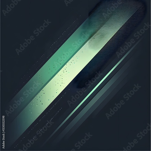 An elegant abstract gradient design with soft green light transitions over a dark backdrop, featuring a fine grain texture that adds depth and sophistication, maintaining a balanced negative