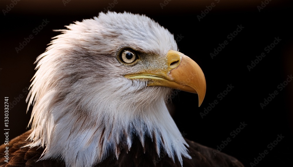 A close up view of the American Bald Eagle; American Bald Eagle symbolizes freedom and the American free spirit; America's national symbol and logo represent A close up view of the American Bald Eagle; American Bald Eagle symbolizes freedom and the American free spirit; America's national symbol and logo represent