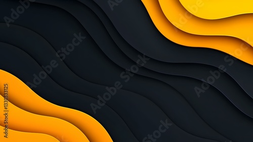 A sleek abstract background featuring a smooth black-to-yellow gradient with a soft luminous glow, enhanced by fine grain texture and balanced negative space for a luxurious modern design