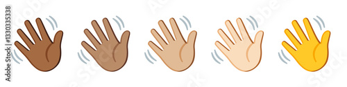 Diverse Waving Hands Emoji