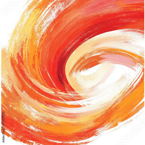 a watery brush stroke of red and orange watercolor isolated  on white background ,oil paint, drips, colorful

